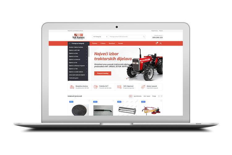 Traktorski dijelovi web shop